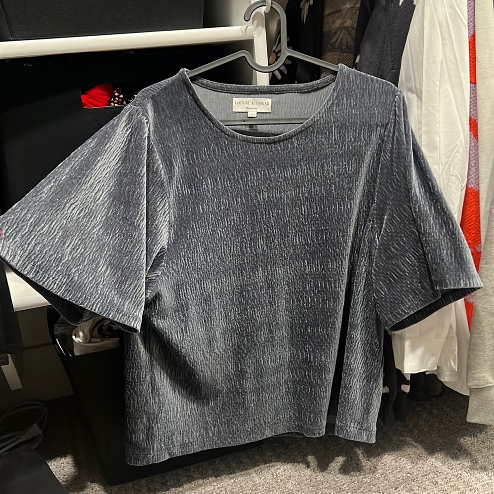 Madewell Velvet Textured Top
